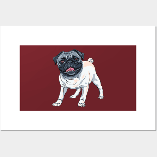 Copy of Black pug Dog Posters and Art